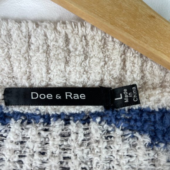 DOE & RAE Women Multicolor Open Front Cardigan Sweater - Picture 3 of 3